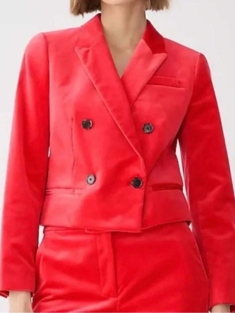 J. Crew Red Velvet Suit size 10